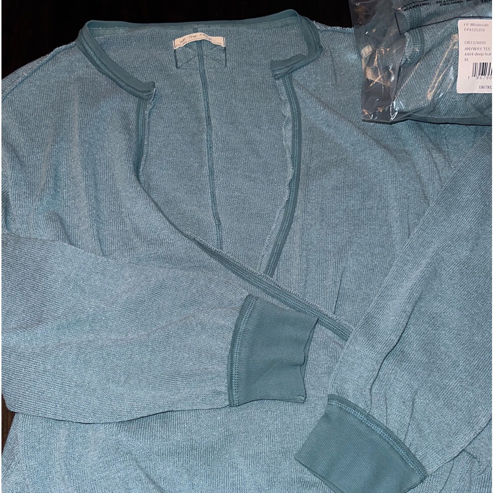 Free People Anyway Tee in Deep Teal. NWT - Picture 8 of 9